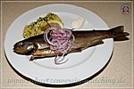 ... begann natürlich mit dem Fisch essen ...
