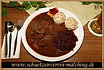 ... Das Rehgulasch - der Traum jedes Schützen - wenn es zubereitet ist ...