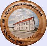 die gestiftete Scheibe von Bürgermeister Georg Hofer - Danke - Schön war es.