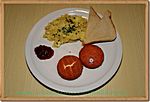 Camenbert mit Kartoffelsalat und Toast gabs als Gerichte auszuwählen