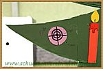 ... versteckt als Zielscheibe in einer Kugel ...